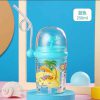 Children Whale Spray Cup Sippy Bottle Cartoon Baby With Sippy Kettle Outdoor Portable Children’s Cup (random Color)