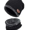 Coral Fleece Scarf Hats Winter Beanies Soft For Men’s And Women’s