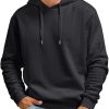 Men’s Fall And Winter Casual Solid Color Hooded Sweater No Pockets Top Hoodies For Men With Designs Boys Hoodies
