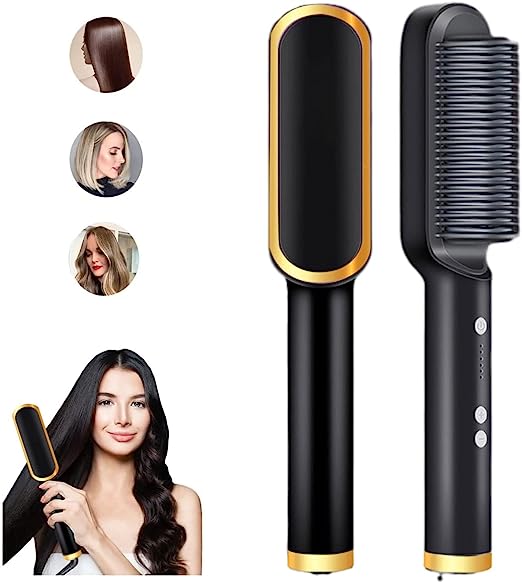 Electric Comb Hair Straightener Black Hair Straightener Straight Comb For Women And Men Iron Curling Irons(best Quality )