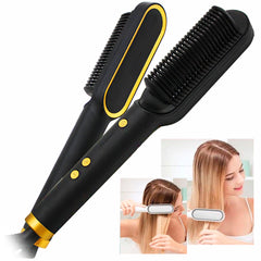 Electric Comb Hair Straightener Black Hair Straightener Straight Comb For Women And Men Iron Curling Irons(best Quality )
