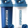 Utopia Home Fitness Sports Classic Protein Shaker Bottle (900 Ml) (random Color)